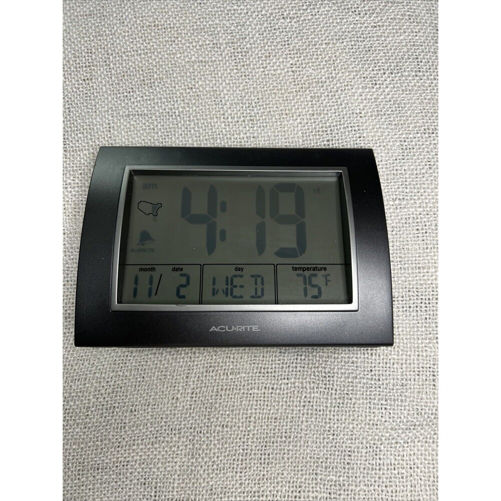 Acurite Atomic Alarm Clock with Date, Day of Week and Temperature